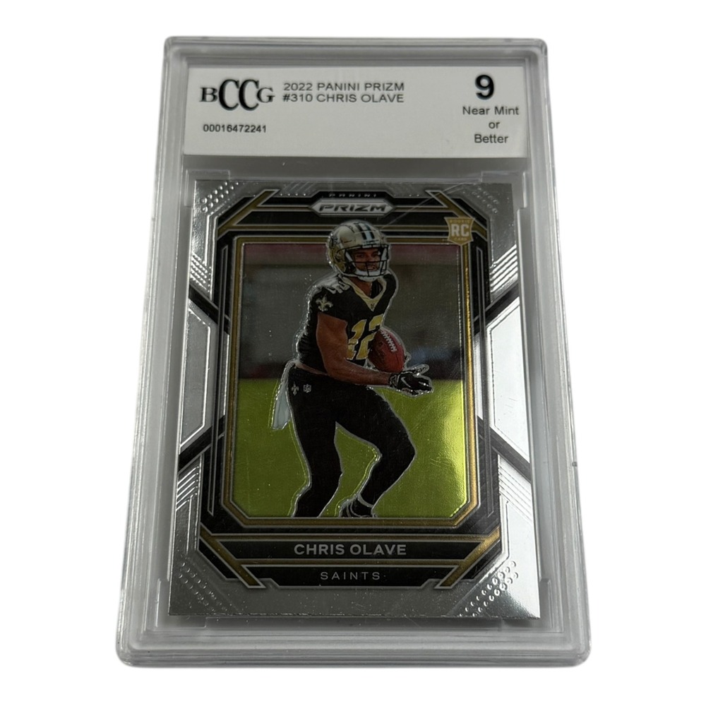 2022 Panini Prizm Chris Olave #310 Rookie Card RC BCCG 9 Near Mint New Orleans